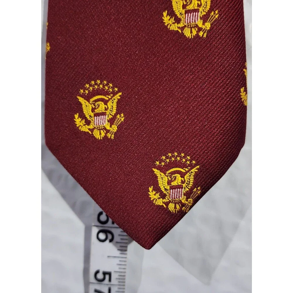 Martha Weems Ltd ~ Presidential Seal ~ Maroon and Gold necktie